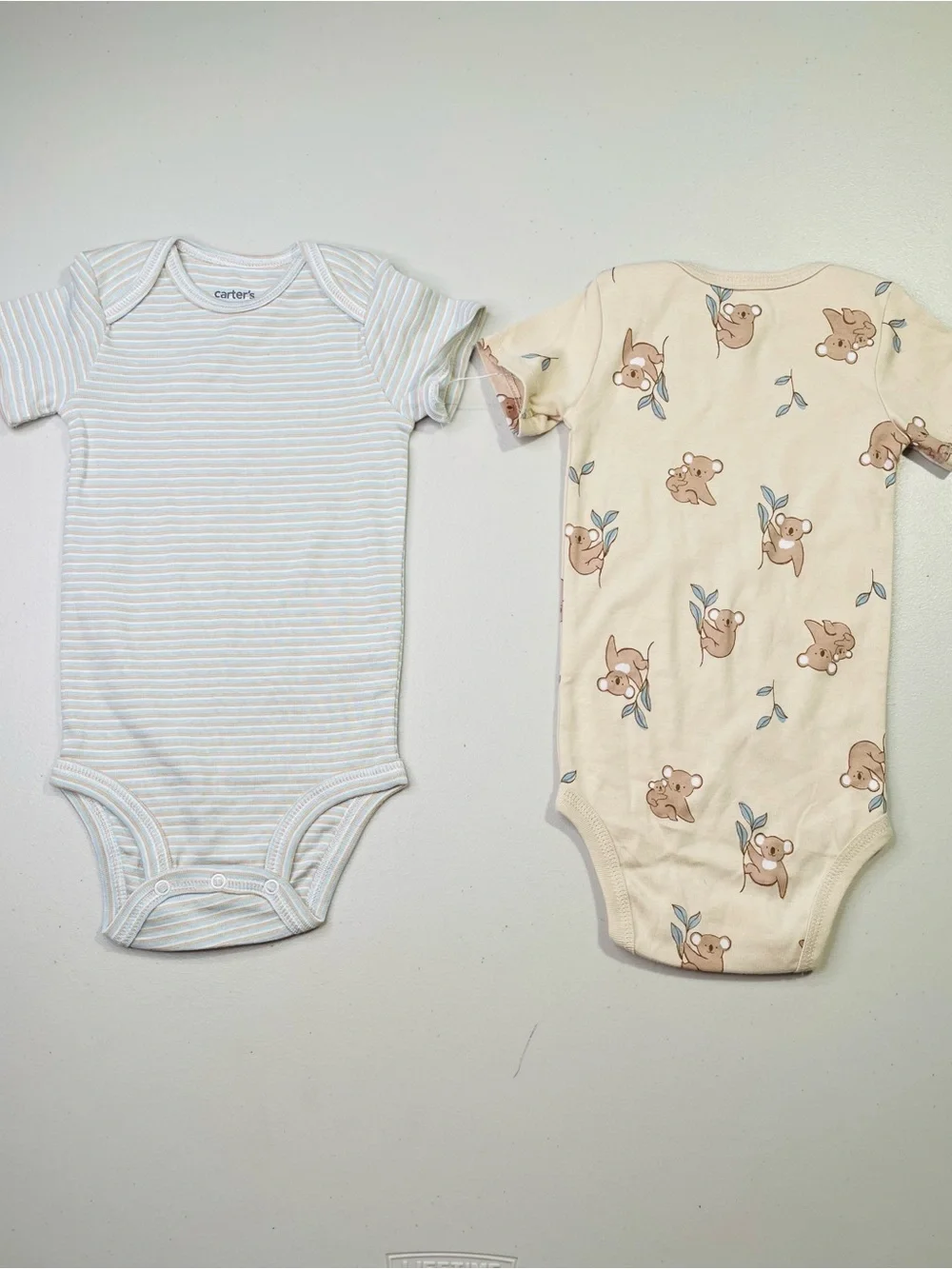 NWT Cat & Jack 12 Months White Daisy Embroidery Romper & NWOT Carter 12 M 2 Pack